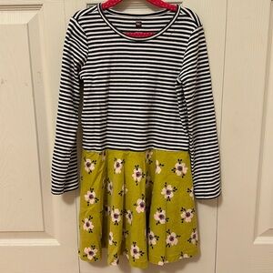 Tea girls striped floral a line dress size 7